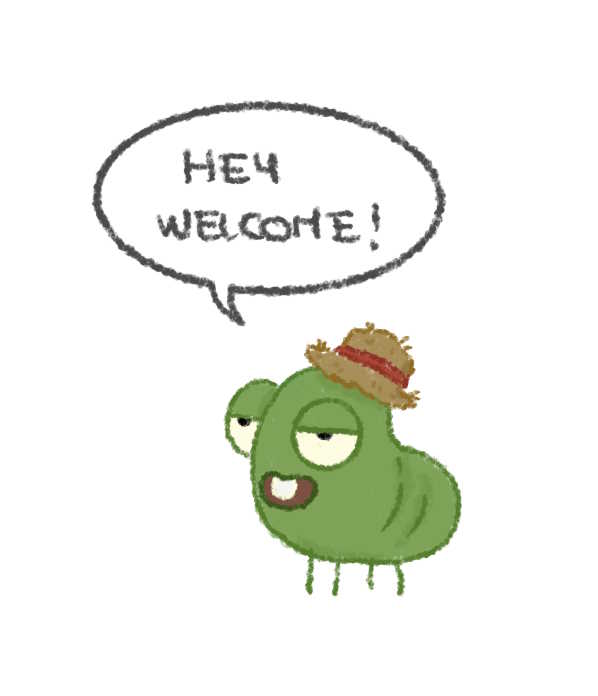 Illustration of Jeff the aphid, welcoming you to read this article.